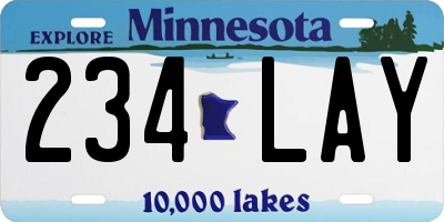 MN license plate 234LAY