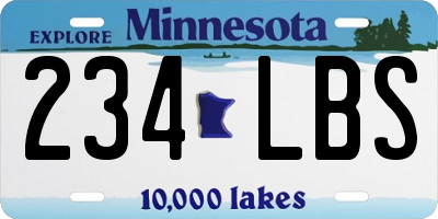 MN license plate 234LBS