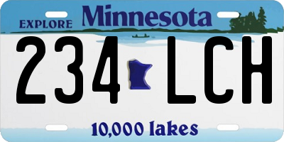 MN license plate 234LCH