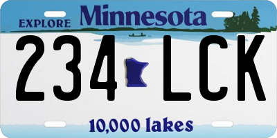 MN license plate 234LCK