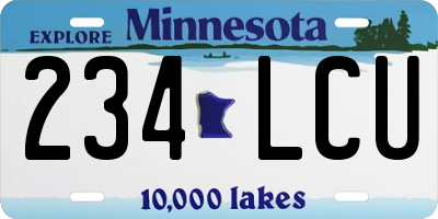 MN license plate 234LCU