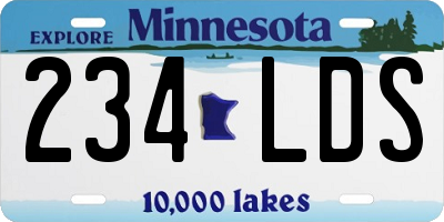 MN license plate 234LDS