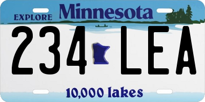 MN license plate 234LEA