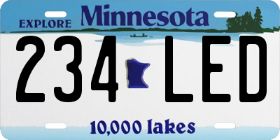 MN license plate 234LED