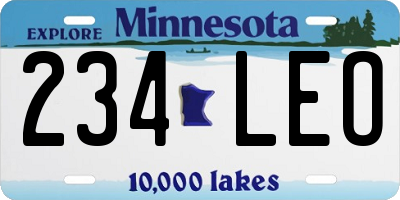 MN license plate 234LEO