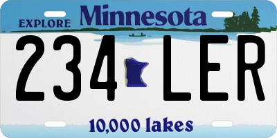 MN license plate 234LER