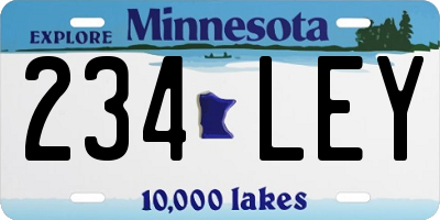 MN license plate 234LEY