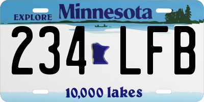 MN license plate 234LFB
