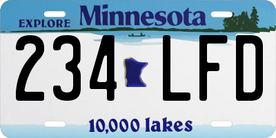 MN license plate 234LFD