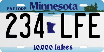 MN license plate 234LFE