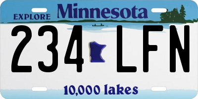 MN license plate 234LFN