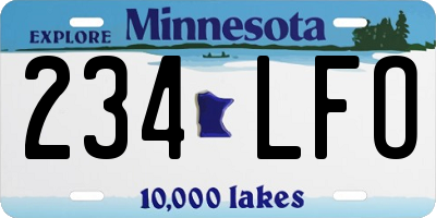 MN license plate 234LFO