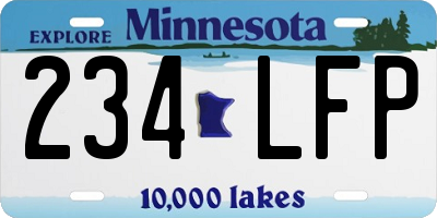 MN license plate 234LFP
