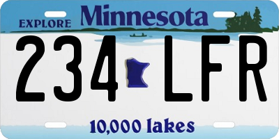 MN license plate 234LFR