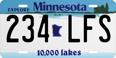 MN license plate 234LFS