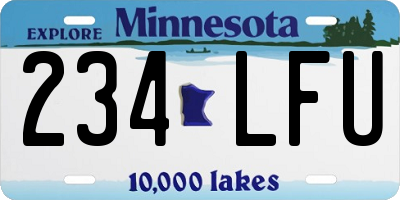MN license plate 234LFU