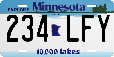 MN license plate 234LFY
