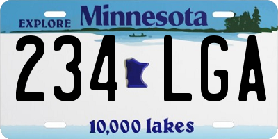 MN license plate 234LGA