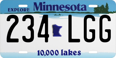 MN license plate 234LGG
