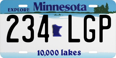 MN license plate 234LGP