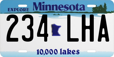MN license plate 234LHA