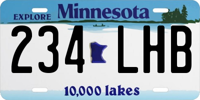 MN license plate 234LHB