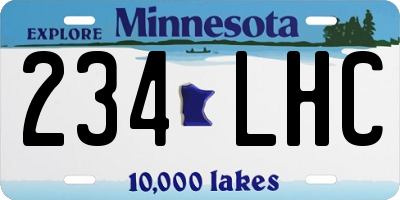 MN license plate 234LHC