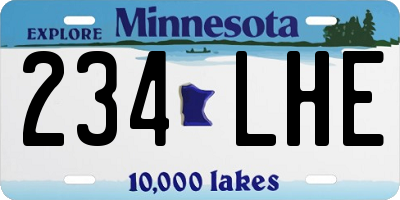 MN license plate 234LHE