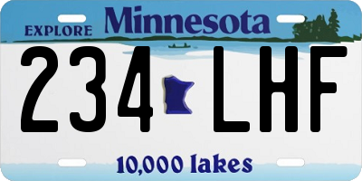 MN license plate 234LHF