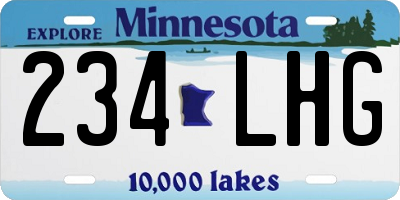 MN license plate 234LHG