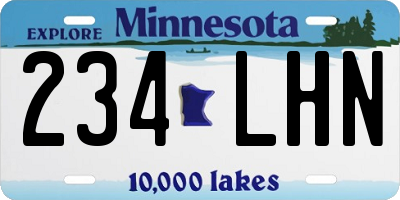 MN license plate 234LHN