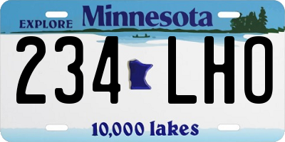 MN license plate 234LHO