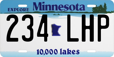 MN license plate 234LHP