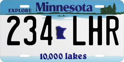 MN license plate 234LHR