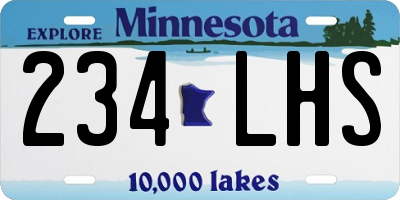 MN license plate 234LHS