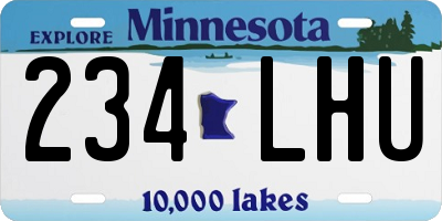 MN license plate 234LHU