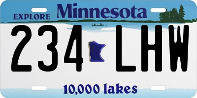 MN license plate 234LHW
