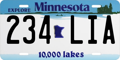 MN license plate 234LIA