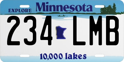 MN license plate 234LMB