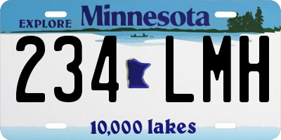 MN license plate 234LMH