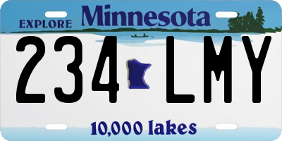 MN license plate 234LMY