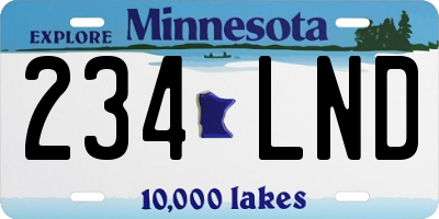 MN license plate 234LND