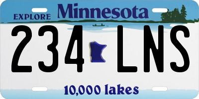 MN license plate 234LNS