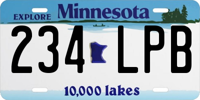MN license plate 234LPB