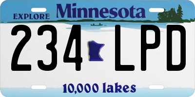 MN license plate 234LPD