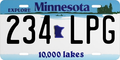 MN license plate 234LPG