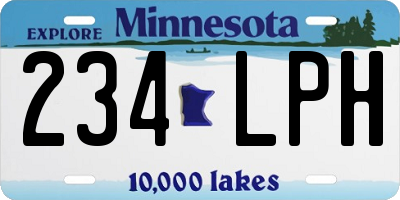 MN license plate 234LPH