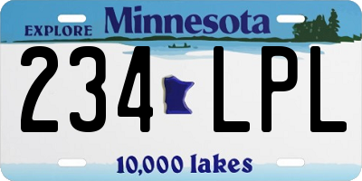 MN license plate 234LPL