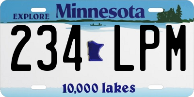 MN license plate 234LPM