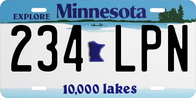 MN license plate 234LPN